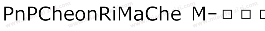 PnPCheonRiMaChe M字体转换